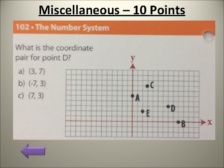 Miscellaneous – 10 Points 