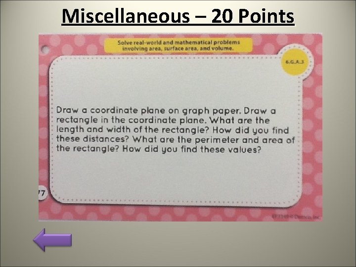 Miscellaneous – 20 Points 