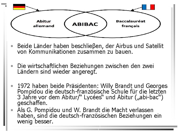  • Beide Länder haben beschlieβen, der Airbus und Satellit von Kommunikationen zusammen zu