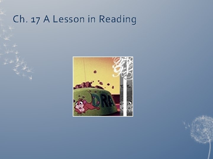 Ch. 17 A Lesson in Reading 