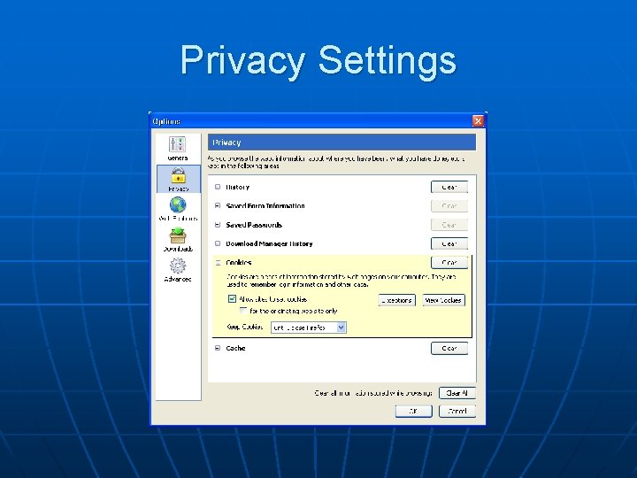 Privacy Settings 