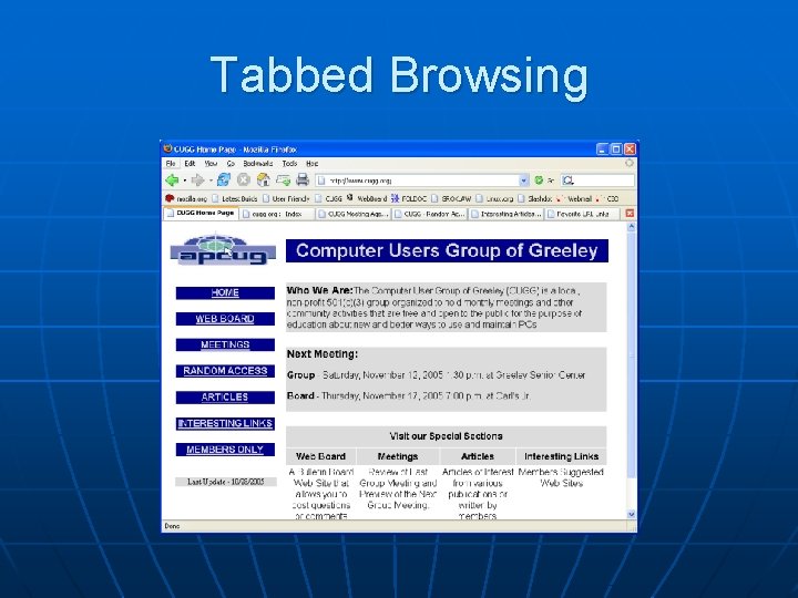 Tabbed Browsing 