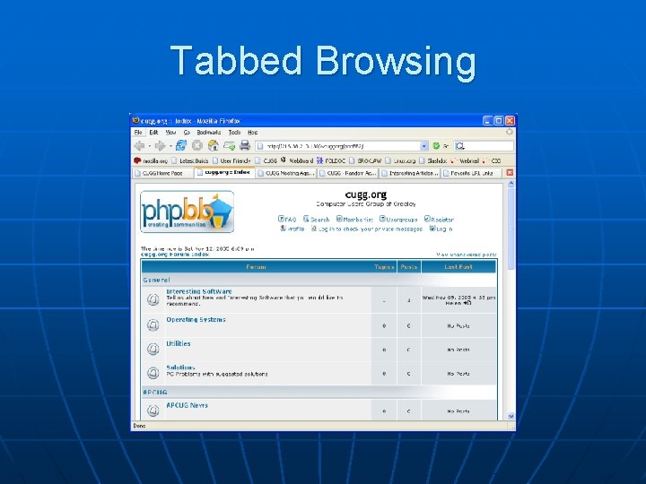 Tabbed Browsing 