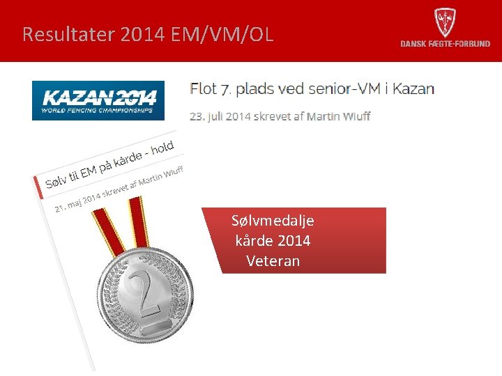 Resultater 2014 EM/VM/OL Sølvmedalje kårde 2014 Veteran 