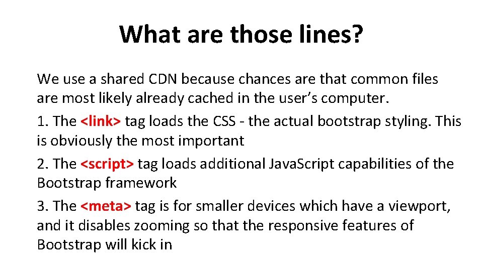 What are those lines? We use a shared CDN because chances are that common