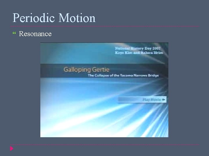 Periodic Motion Resonance 