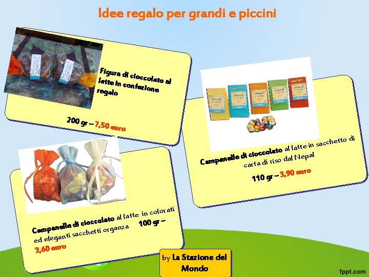 Idee regalo per grandi e piccini Figura d i cioccol ato latte in c