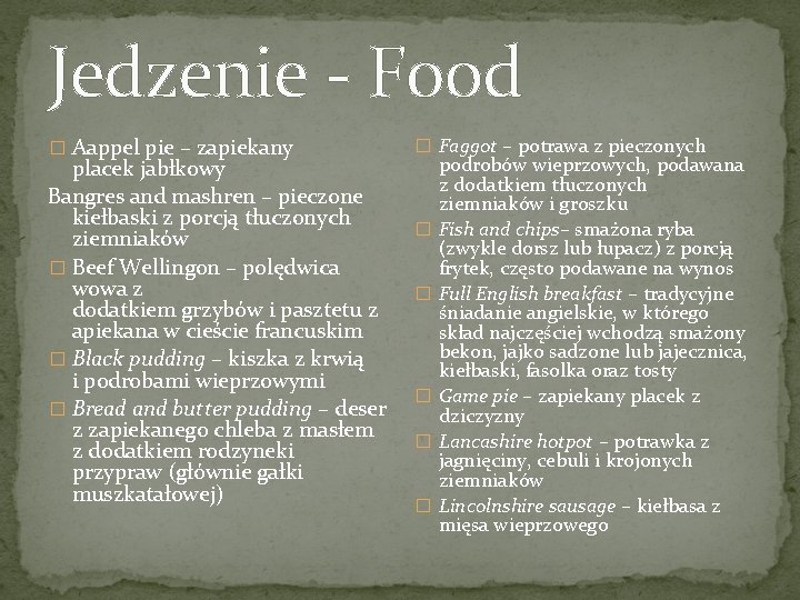 Jedzenie - Food � Aappel pie – zapiekany placek jabłkowy Bangres and mashren –