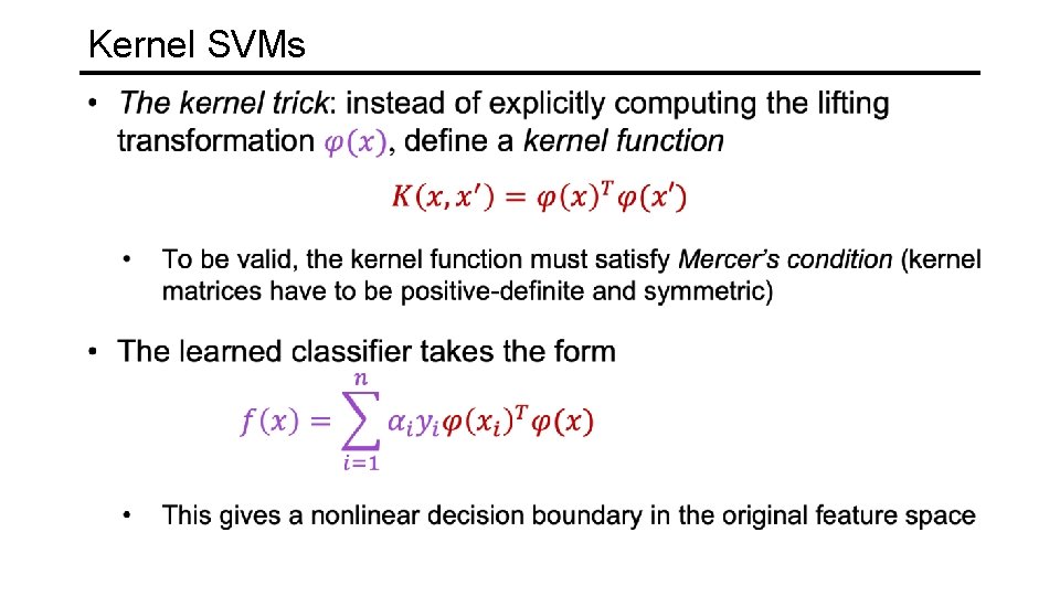 Kernel SVMs 