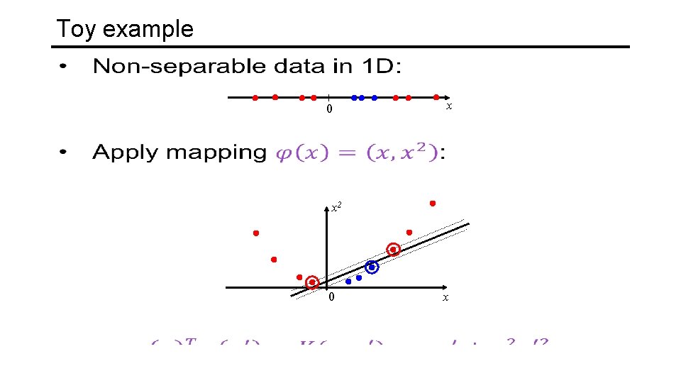 Toy example 0 x x 2 0 x 