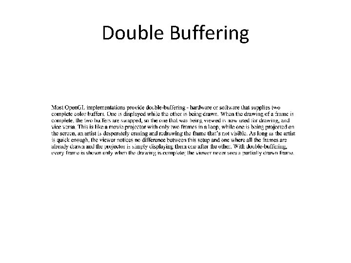 Double Buffering 