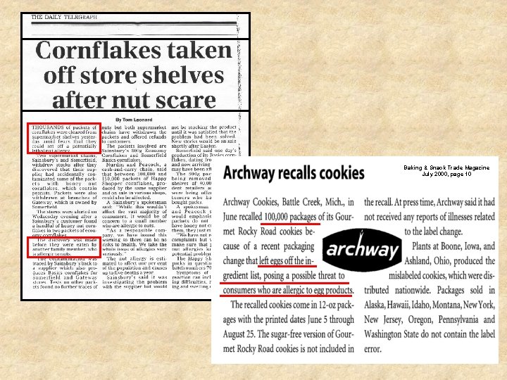 Baking & Snack Trade Magazine July 2000, page 10 