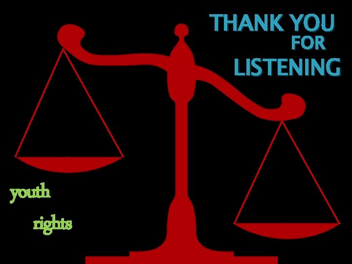 THANK YOU FOR LISTENING youth rights 