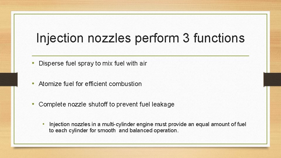 Mechanical Fuel Injectors Distributor and inline injection pump