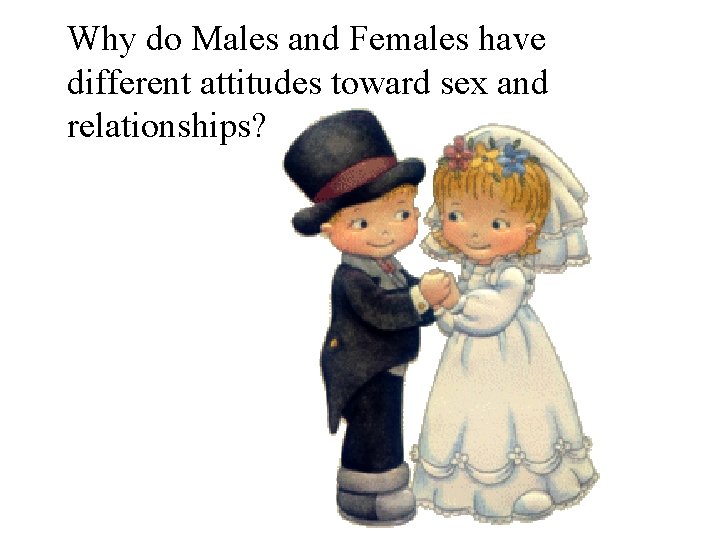 Why do Males and Females have different attitudes toward sex and relationships? 