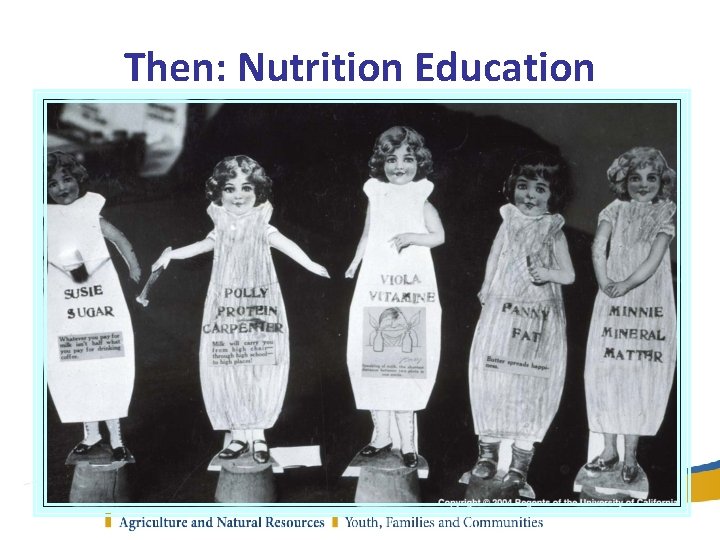Then: Nutrition Education 