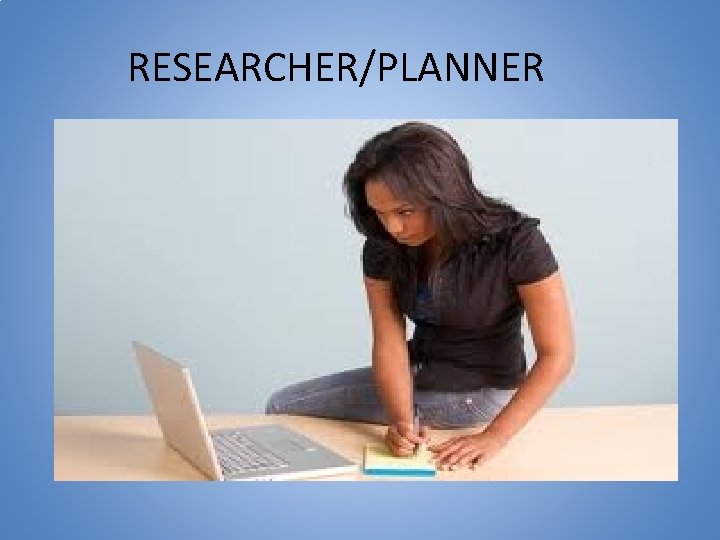 RESEARCHER/PLANNER 