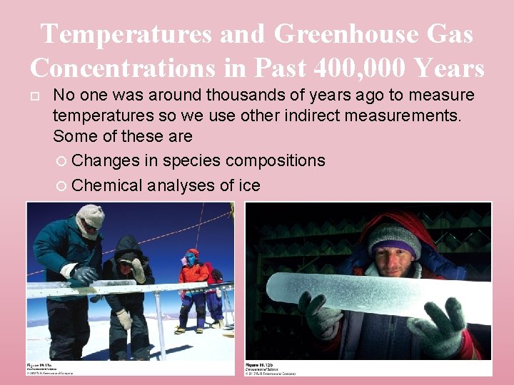 Temperatures and Greenhouse Gas Concentrations in Past 400, 000 Years No one was around