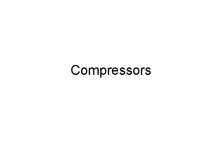 Compressors 