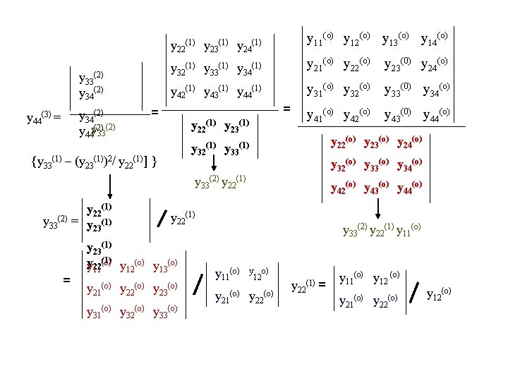 (1) y 11(o) y 12(o) y 13(o) y 14(o) y 32(1) y 33(1) y