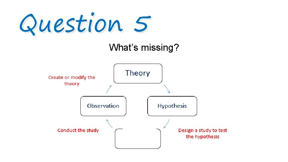 Question 5 What’s missing? 