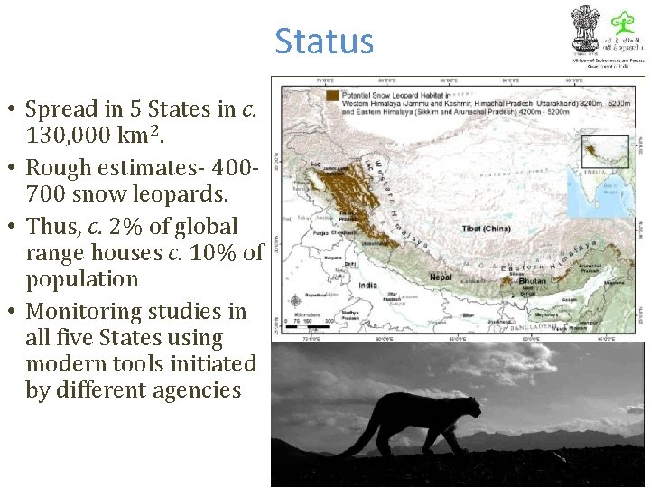 Status • Spread in 5 States in c. 130, 000 km 2. • Rough