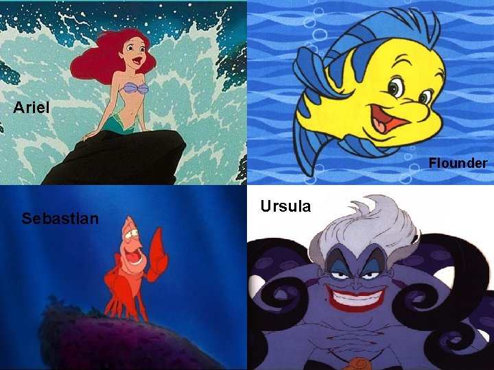 Ariel Flounder Sebastian Ursula 