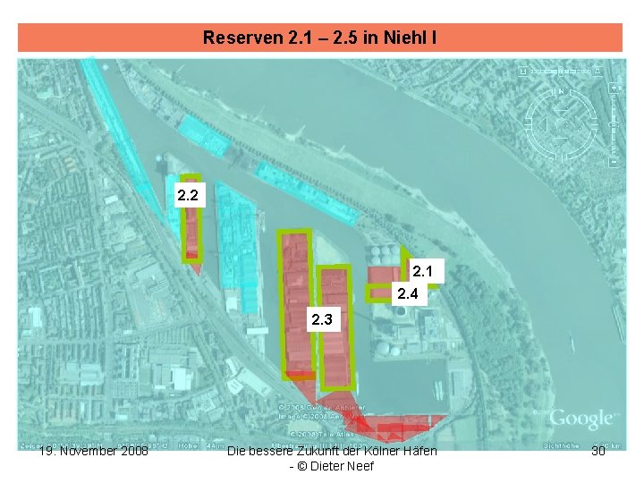 Reserven 2. 1 – 2. 5 in Niehl I 2. 2 2. 1 2.