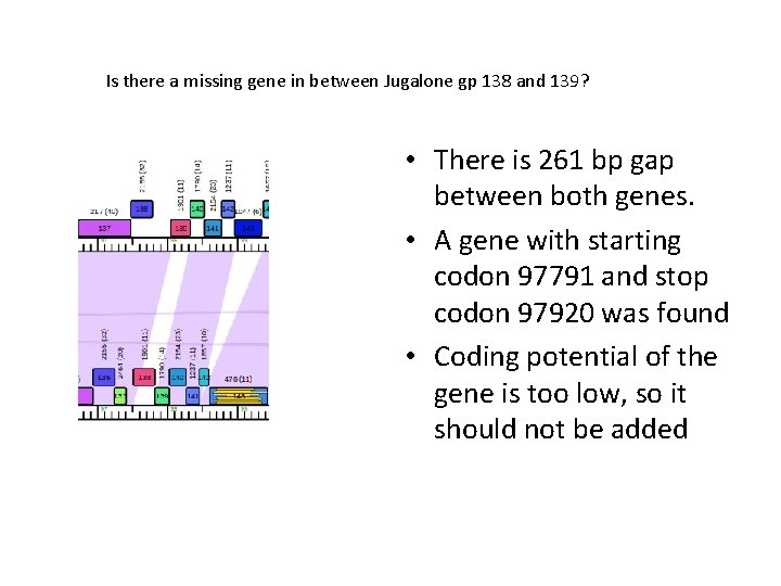 Is there a missing gene in between Jugalone gp 138 and 139? • There