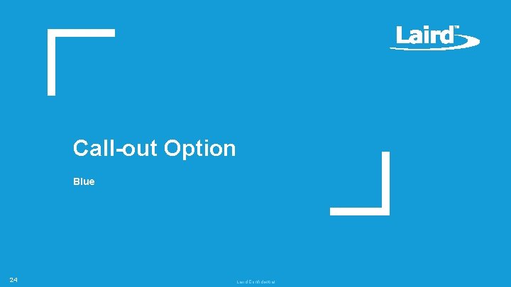 Call-out Option Blue 24 Laird Confidential Call-out Option Blue 24 Laird Confidential