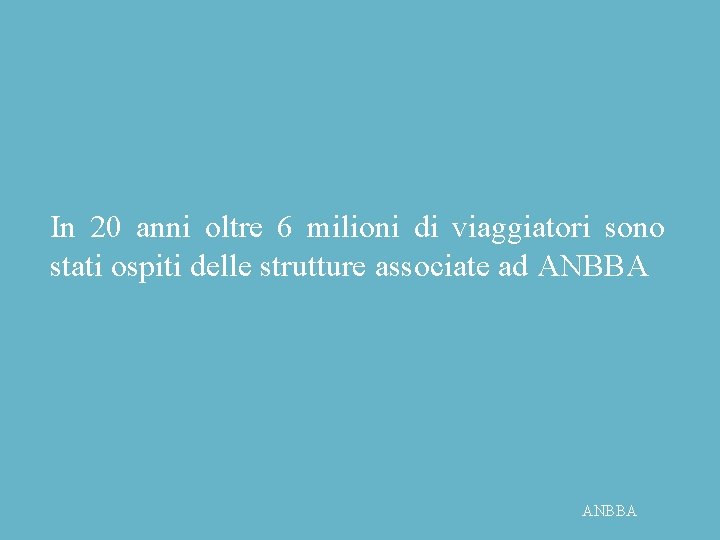 In 20 anni oltre 6 milioni di viaggiatori sono stati ospiti delle strutture associate