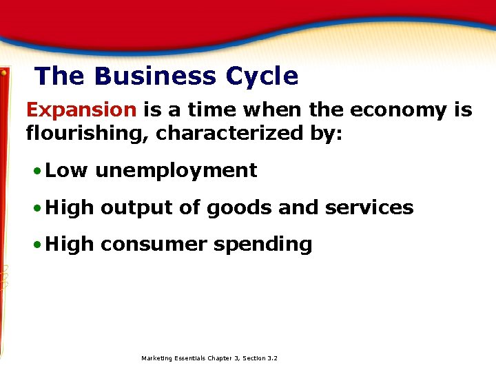 The Business Cycle Expansion is a time when the economy is flourishing, characterized by:
