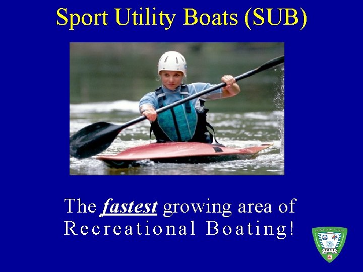 Sport Utility Boats (SUB) The fastest growing area of Recreational Boating! 