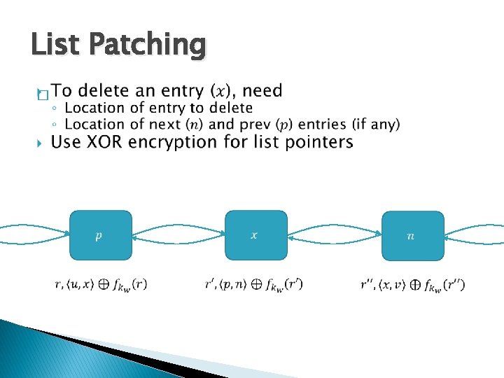 List Patching � 