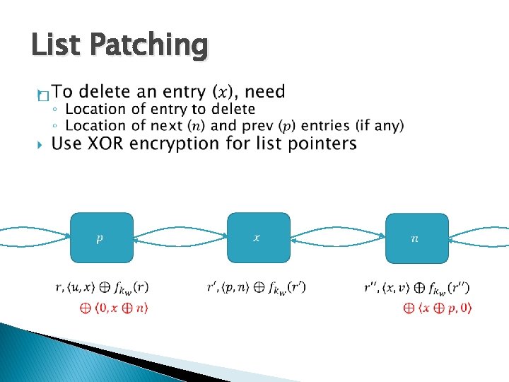 List Patching � 