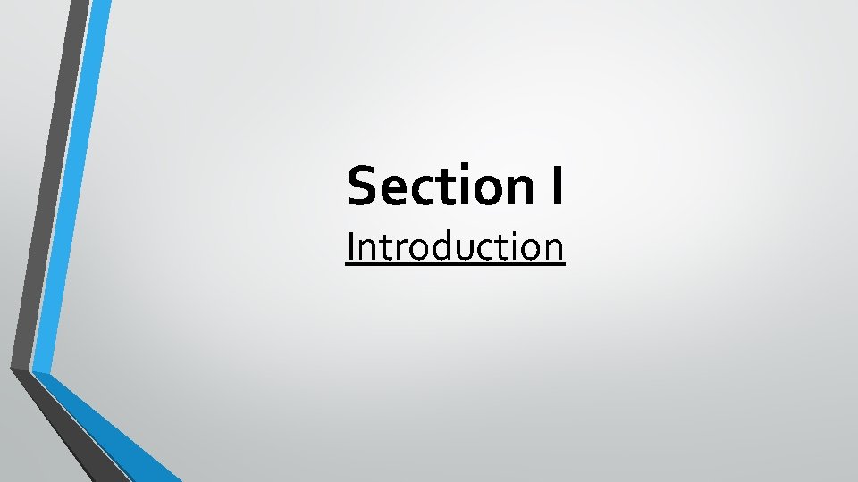 Section I Introduction 