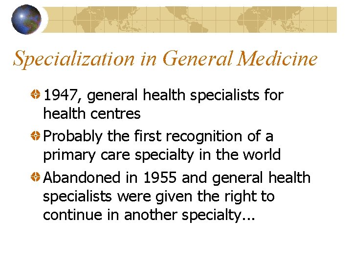 Primary Health Care in Turkey A Brief History