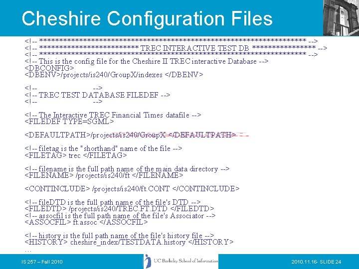 Cheshire Configuration Files <!-- ********************************** --> <!-- ************* TREC INTERACTIVE TEST DB ******** -->
