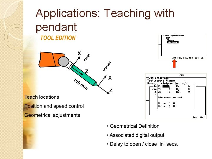Applications: Teaching with pendant 