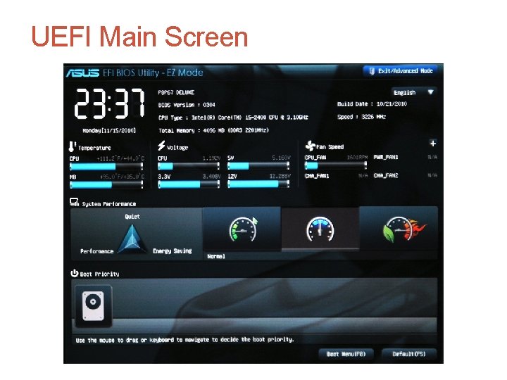 UEFI Main Screen 