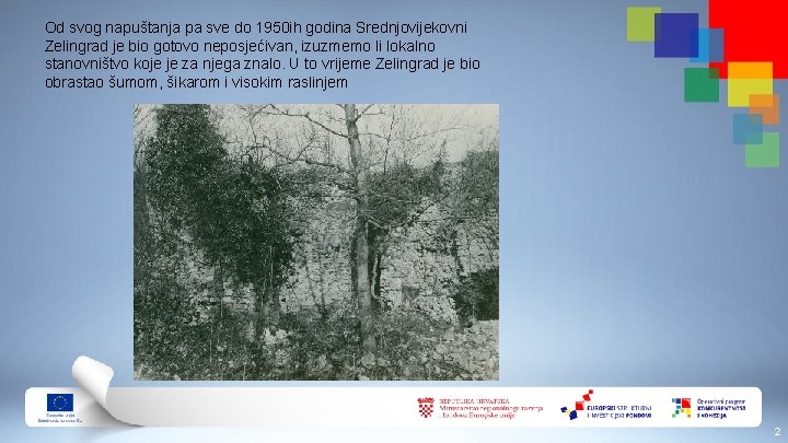 Od svog napuštanja pa sve do 1950 ih godina Srednjovijekovni Zelingrad je bio gotovo