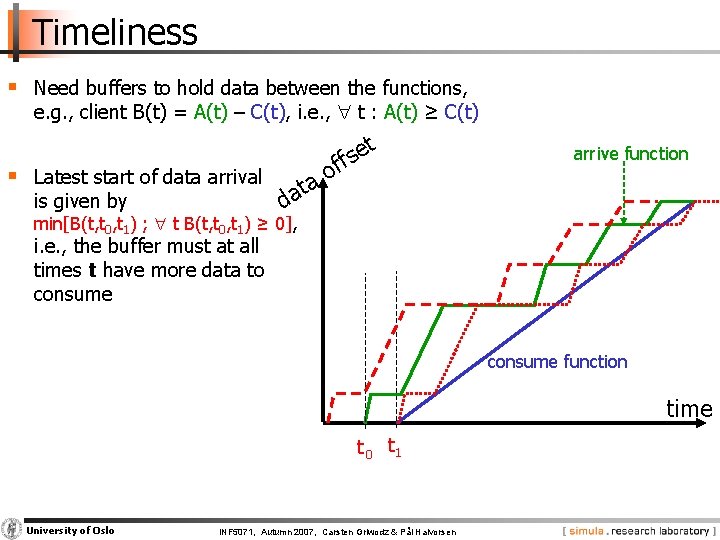 Timeliness § Need buffers to hold data between the functions, e. g. , client