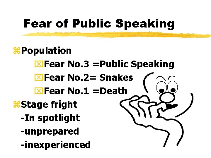 Fear of Public Speaking z. Population x. Fear No. 3 =Public Speaking x. Fear