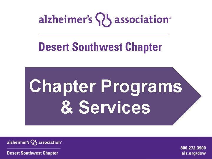 Chapter Programs & Services 