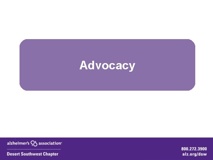 Advocacy 