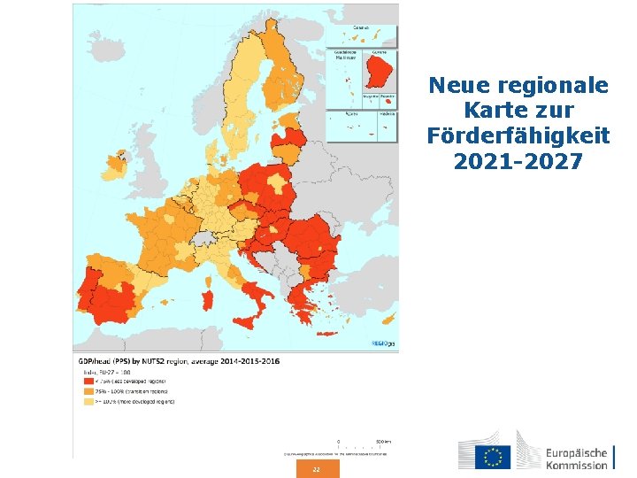 Neue regionale Karte zur Förderfähigkeit 2021 -2027 22 