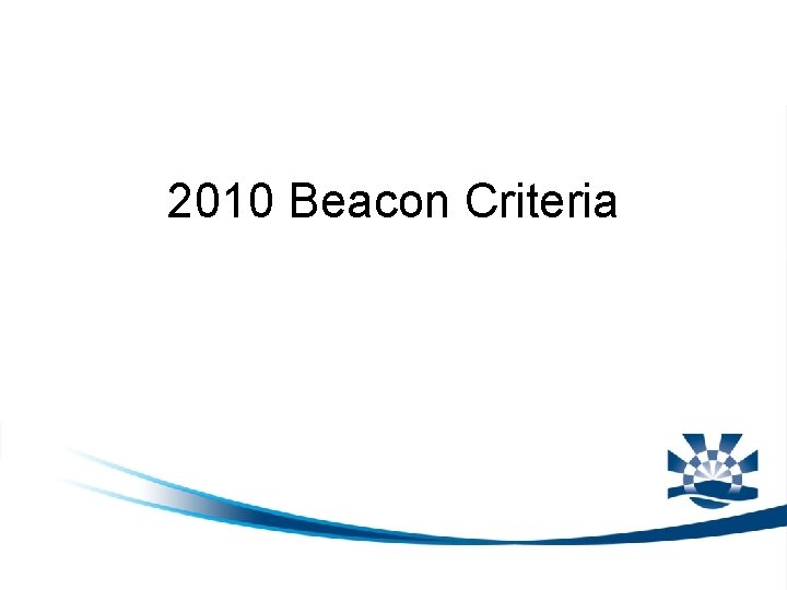 2010 Beacon Criteria 