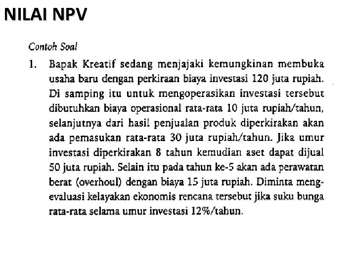 NILAI NPV 