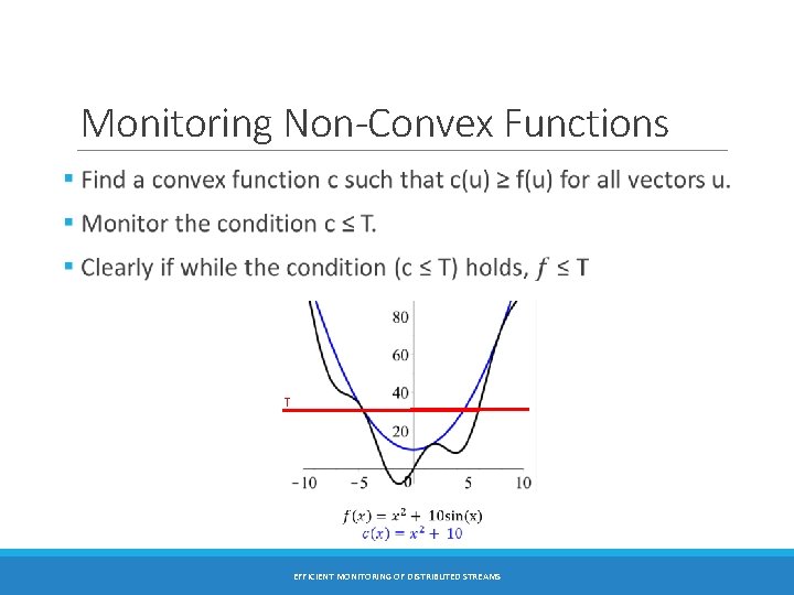 Monitoring Non-Convex Functions T 41 EFFICIENT MONITORING OF DISTRIBUTED STREAMS 