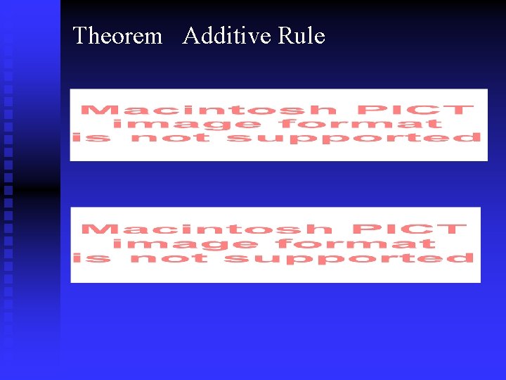 Theorem Additive Rule 